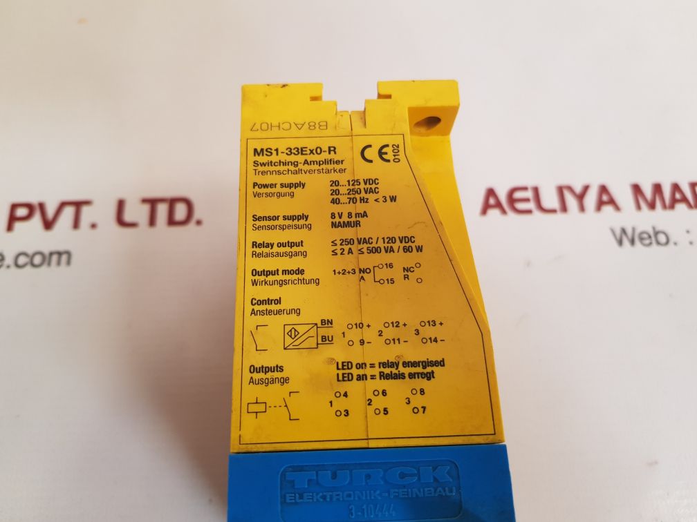 Turck elektronik ms1-33ex0-r multi safe switching amplifier