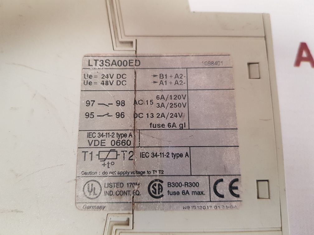 Telemecanique lt3sa00ed thermistor protection relay 24/48vdc