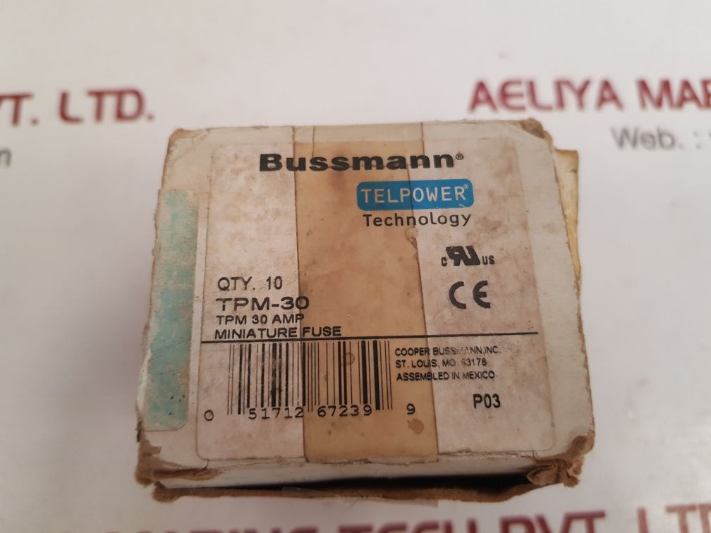 Cooper bussmann tpm-30 telpower miniature fuse New