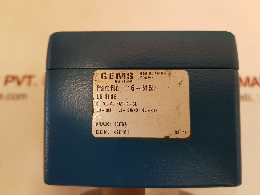 Gems sensors 016-5153 float switch ls 800e