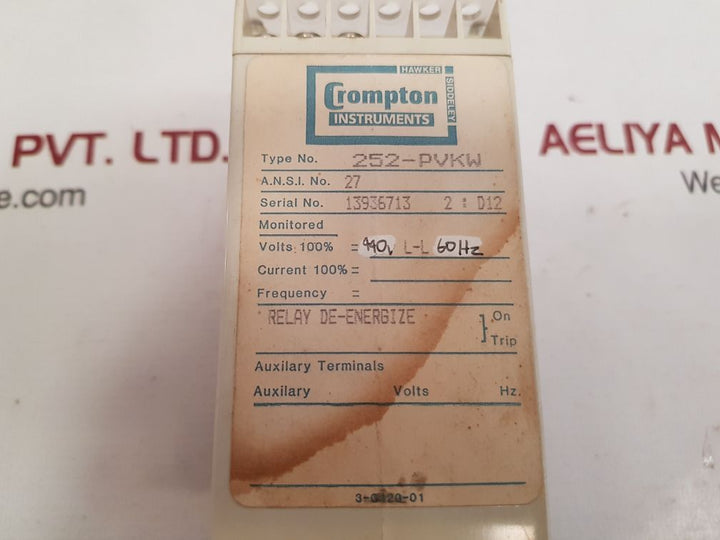 Crompton instruments 252-pvkw phase sequence transducer