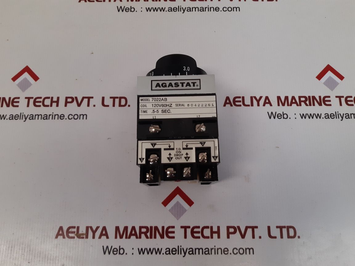 Agastat 7022ab time delay relay .5 to 5.0 seconds