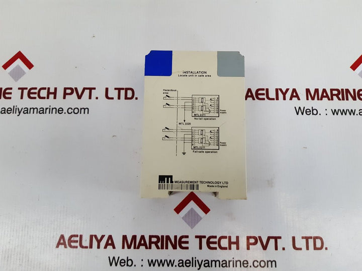 Measurement technology mtl 2211 2-channel is-input switch operated relay
