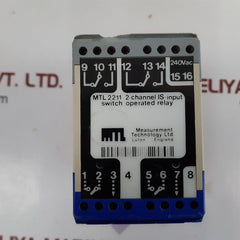 Measurement technology mtl 2211 2-channel is-input switch operated relay