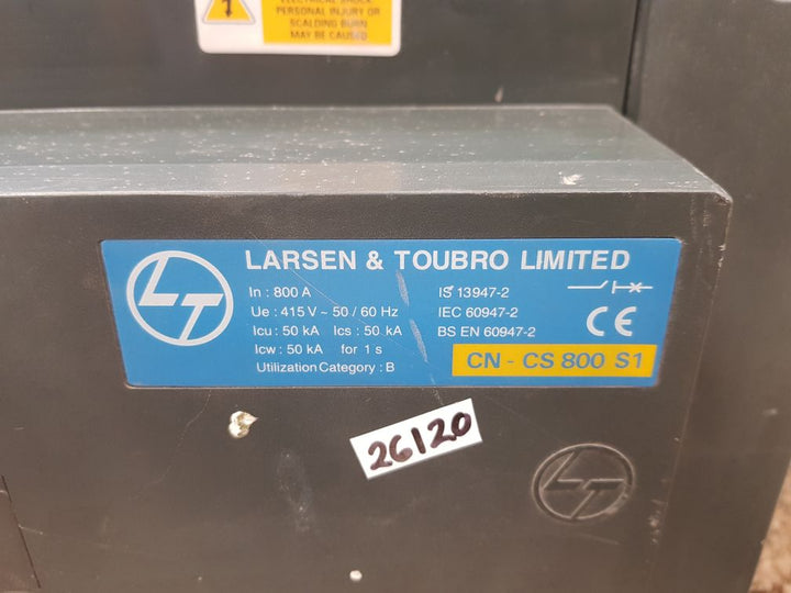 Larsen & toubro cn-cs 800 s1 circuit breaker Used 