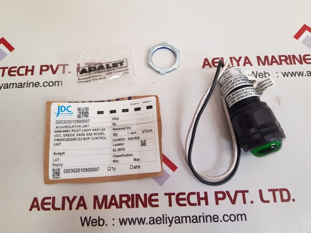 Adalet xlsg explosion proof pilot light green