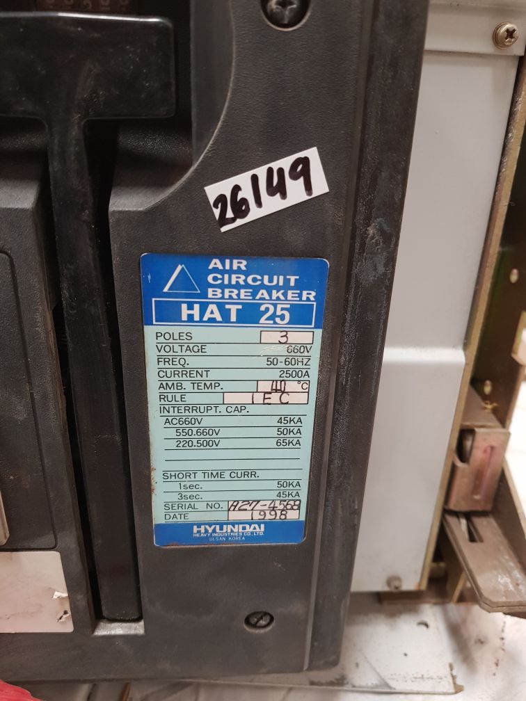 Hyundai hat 25 air circuit breaker 3-pole