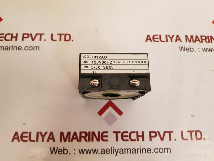 Agastat 7012ad timer relay coil 5-50 sec.
