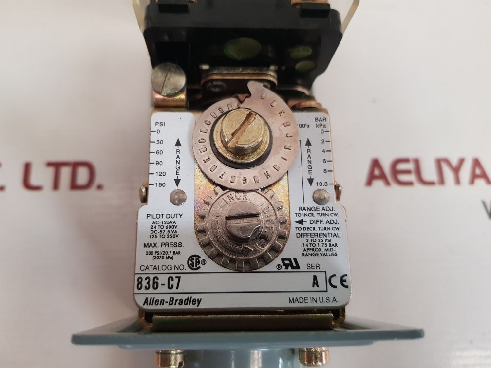 Allen-bradley 836-c7 pressure control