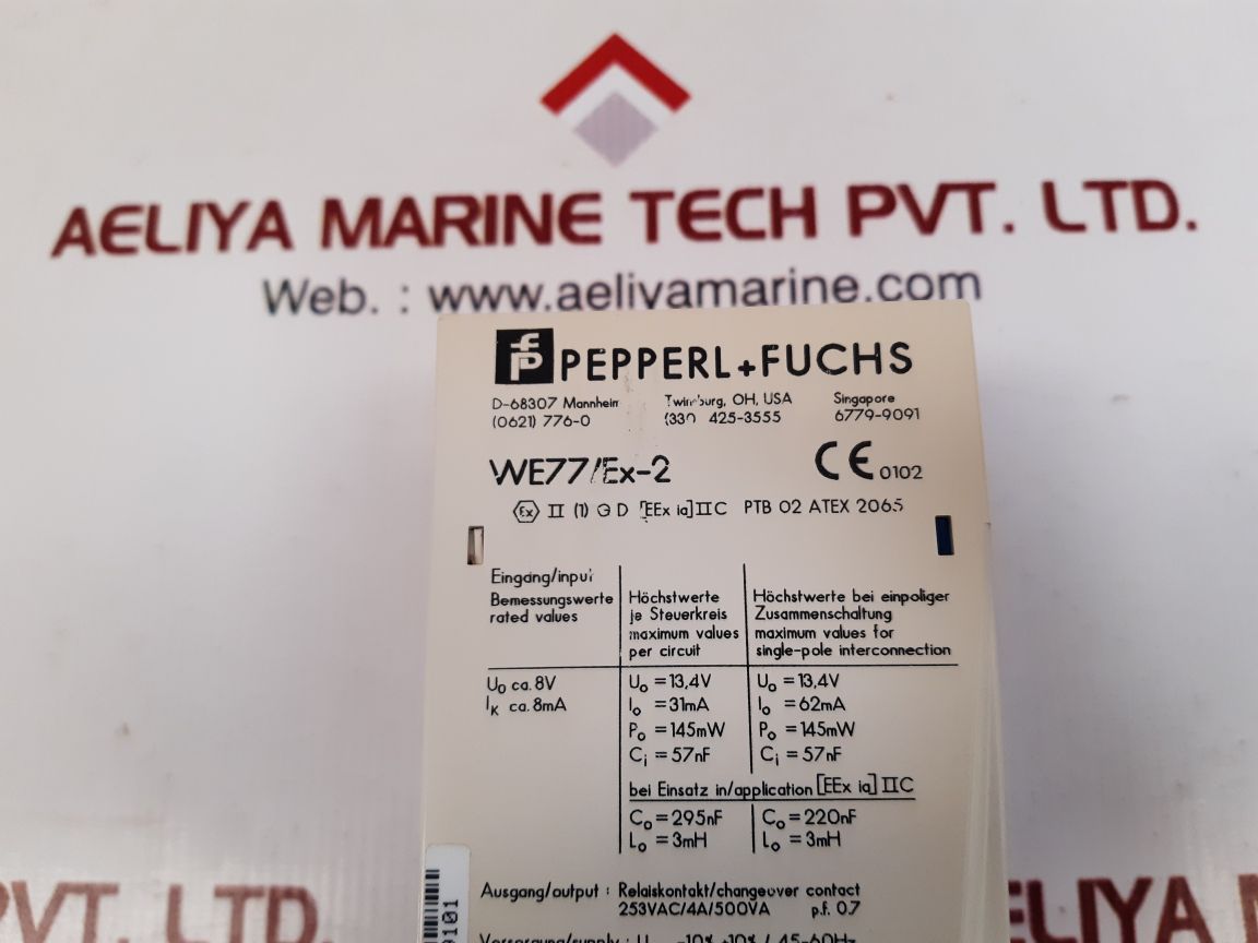Pepperl+fuchs we77/ex-2 switching isolator New
