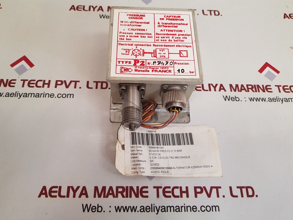 Cmr p7470 136 pressure sensor 10 bar