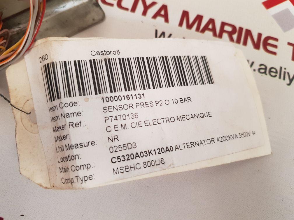 Cmr p7470 136 pressure sensor 10 bar