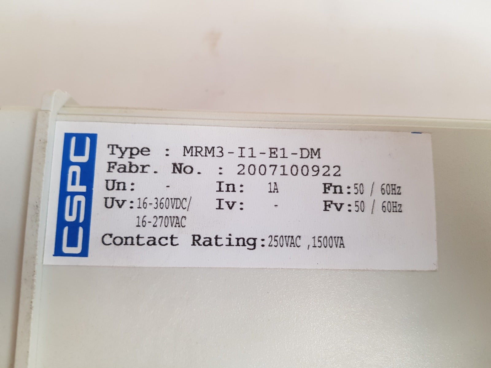 C&s protection & contro mrm3-i1-e1-dm motor protection relay