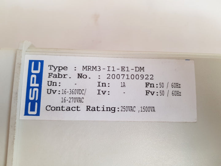 C&s protection & contro mrm3-i1-e1-dm motor protection relay