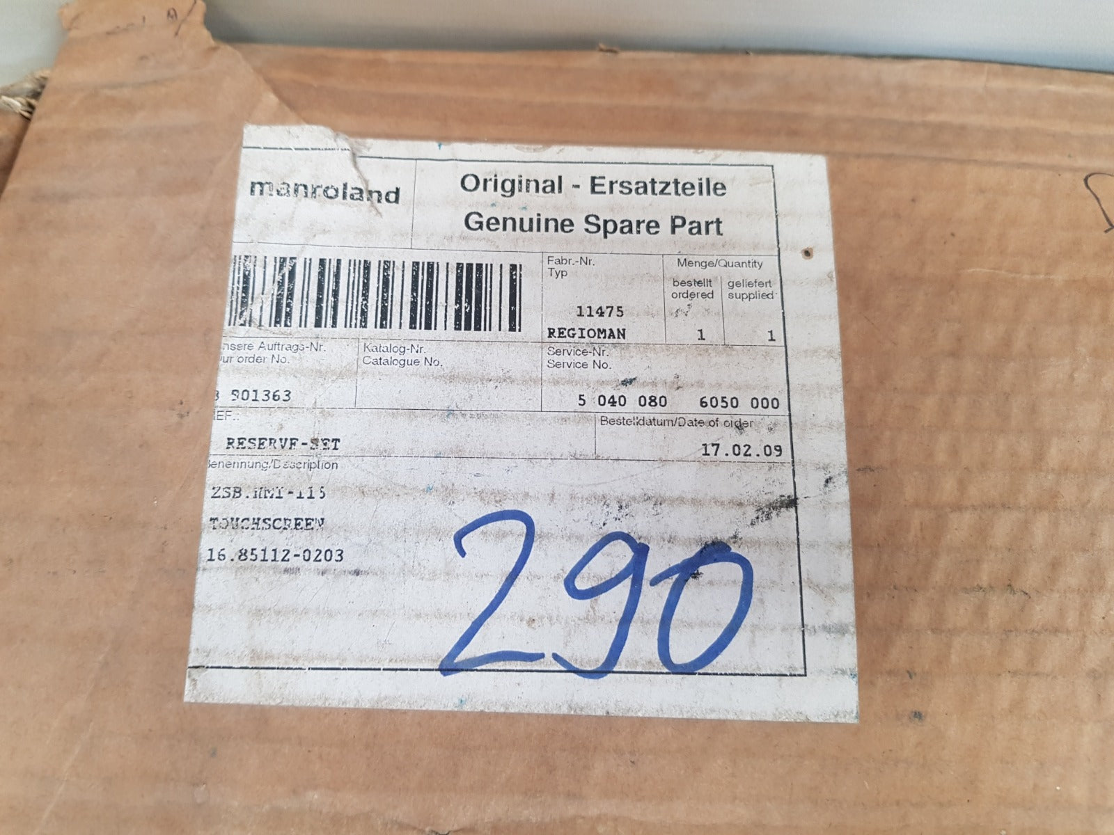 Man hmi-115 touch screen panel 11475 