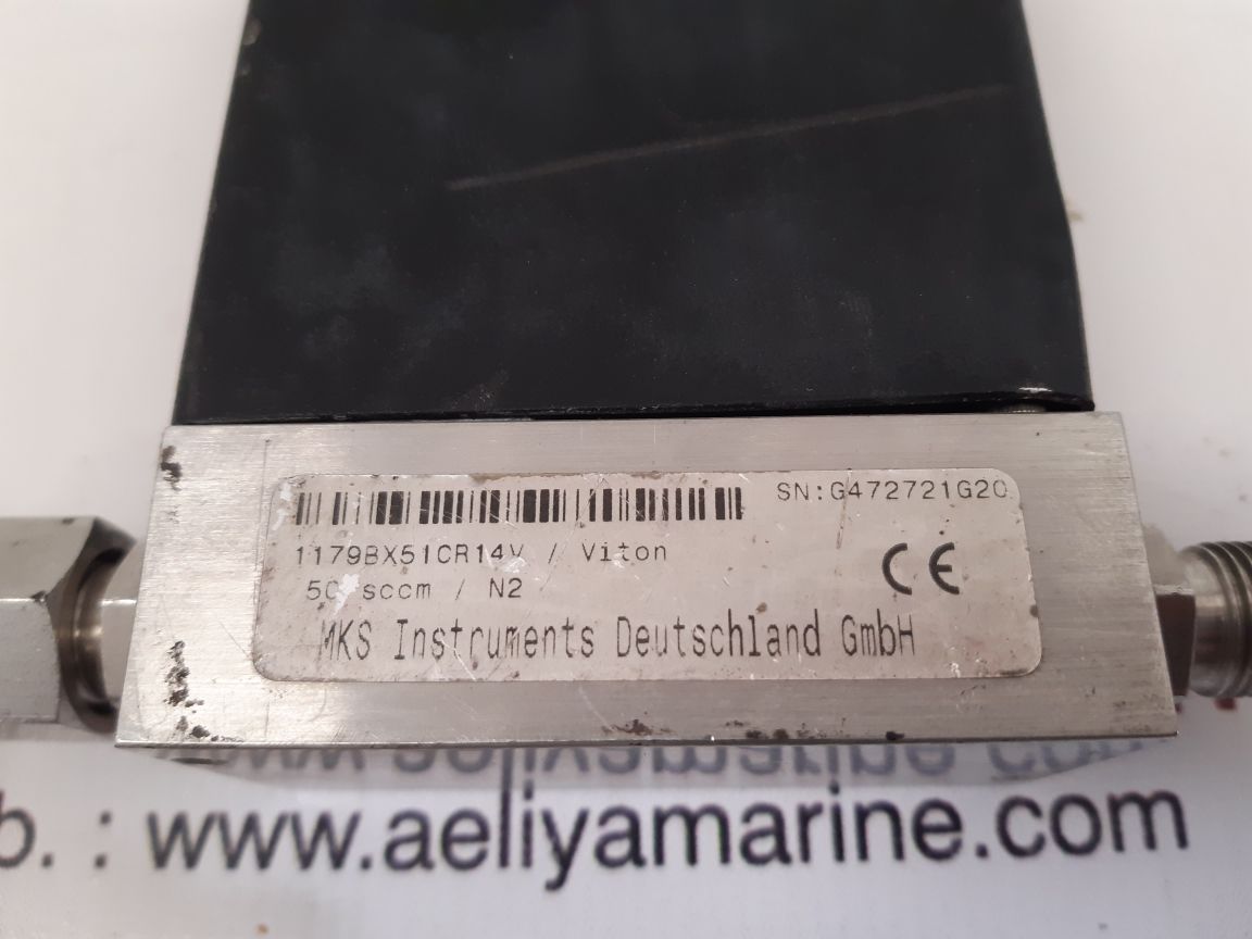 Mks 1179bx51cr14v mass-flo controller 50 sccm/n2