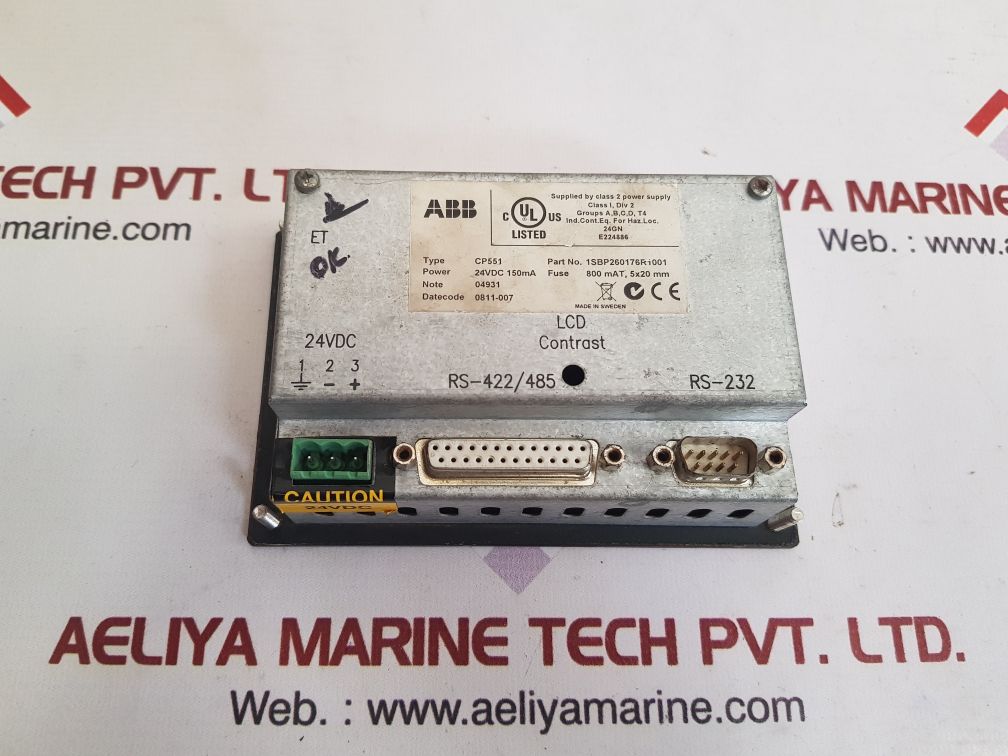 Abb cp551 interface operator panel 1sbp260176r1001