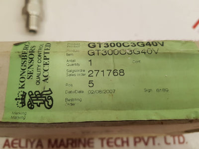 Kongsberg gt300c3g40v pressure transmitter 40 bar