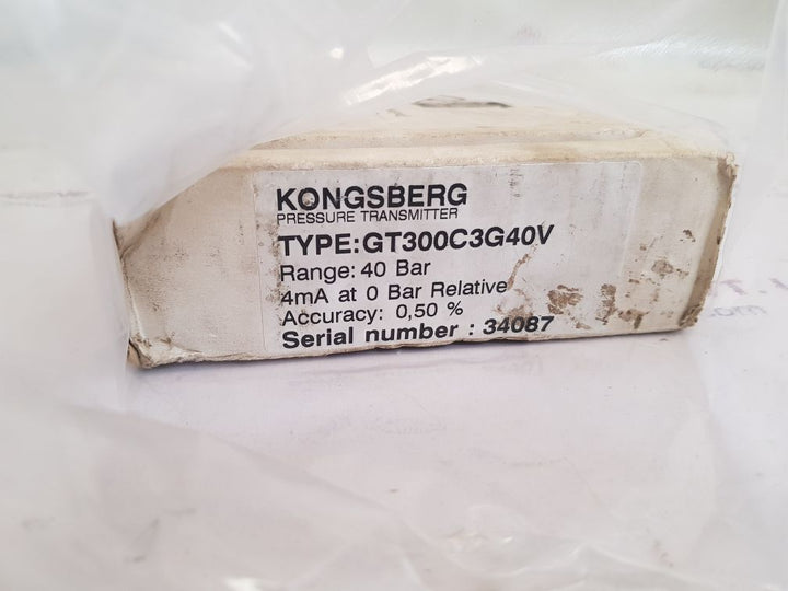 Kongsberg gt300c3g40v pressure transmitter 40 bar