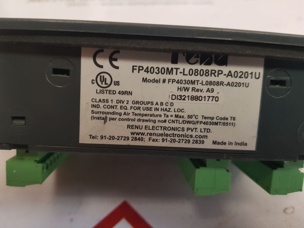 Renu fp4030mt-l0808r-a0201u digital i/o touch screen panel