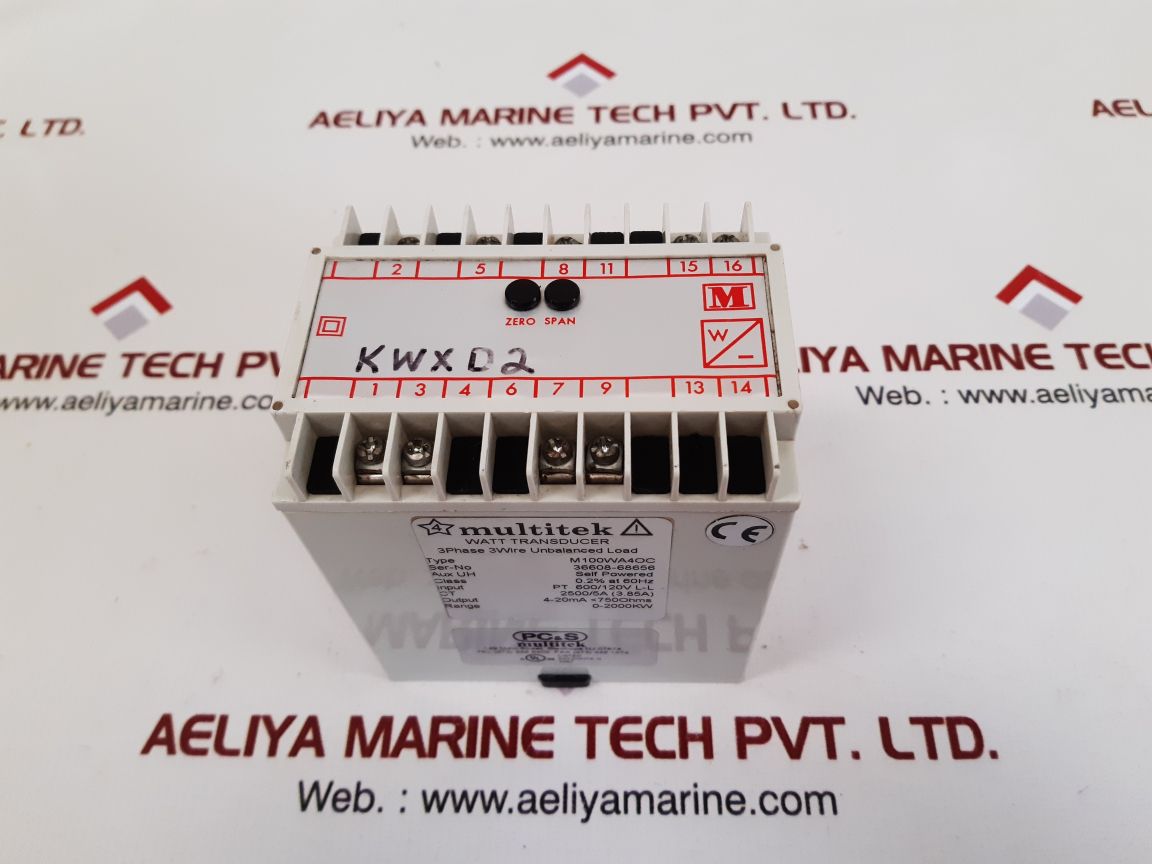 Multitek m100wa4oc watt transducer