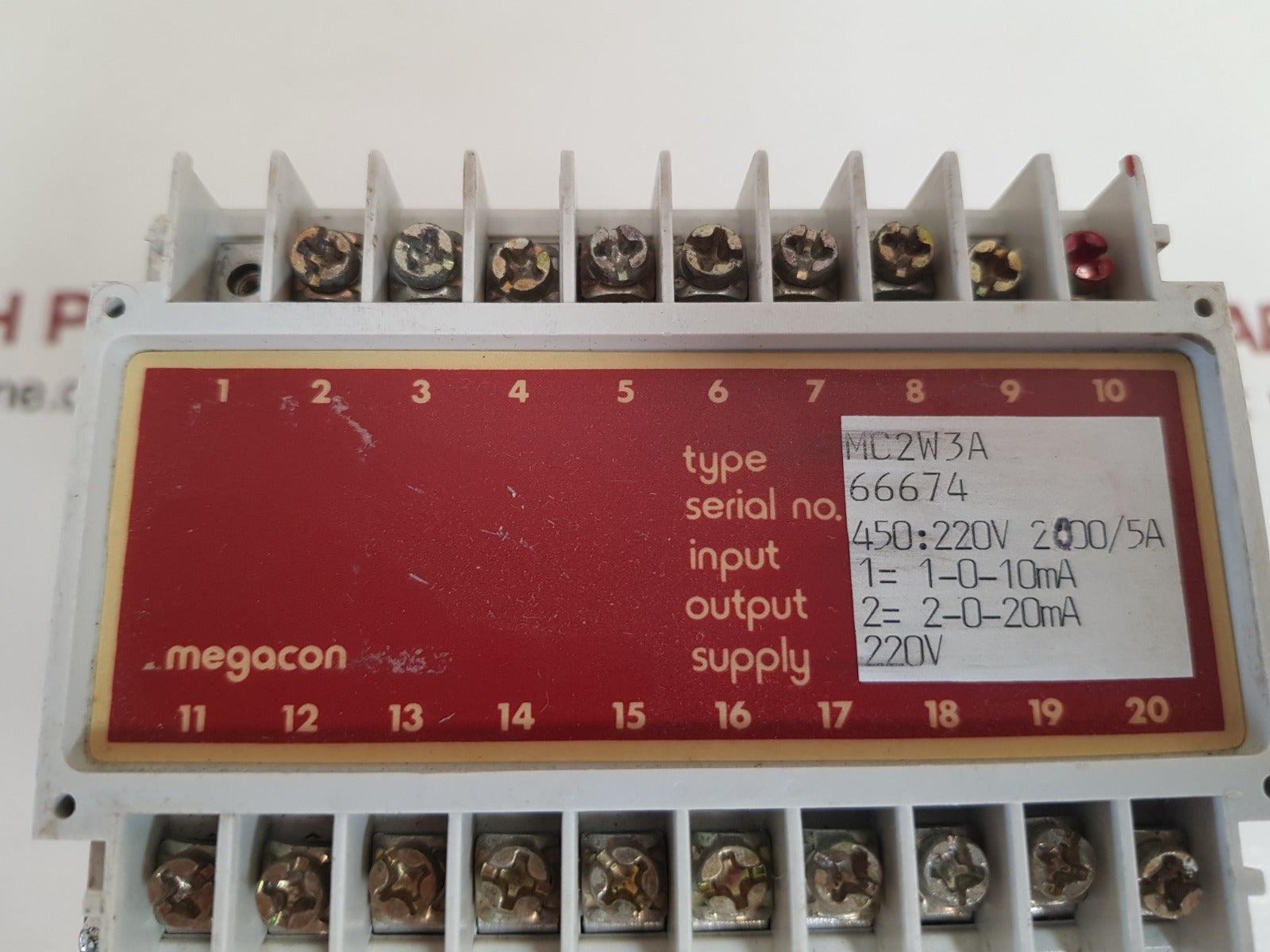 Megacon mc2w3a relay 220v 