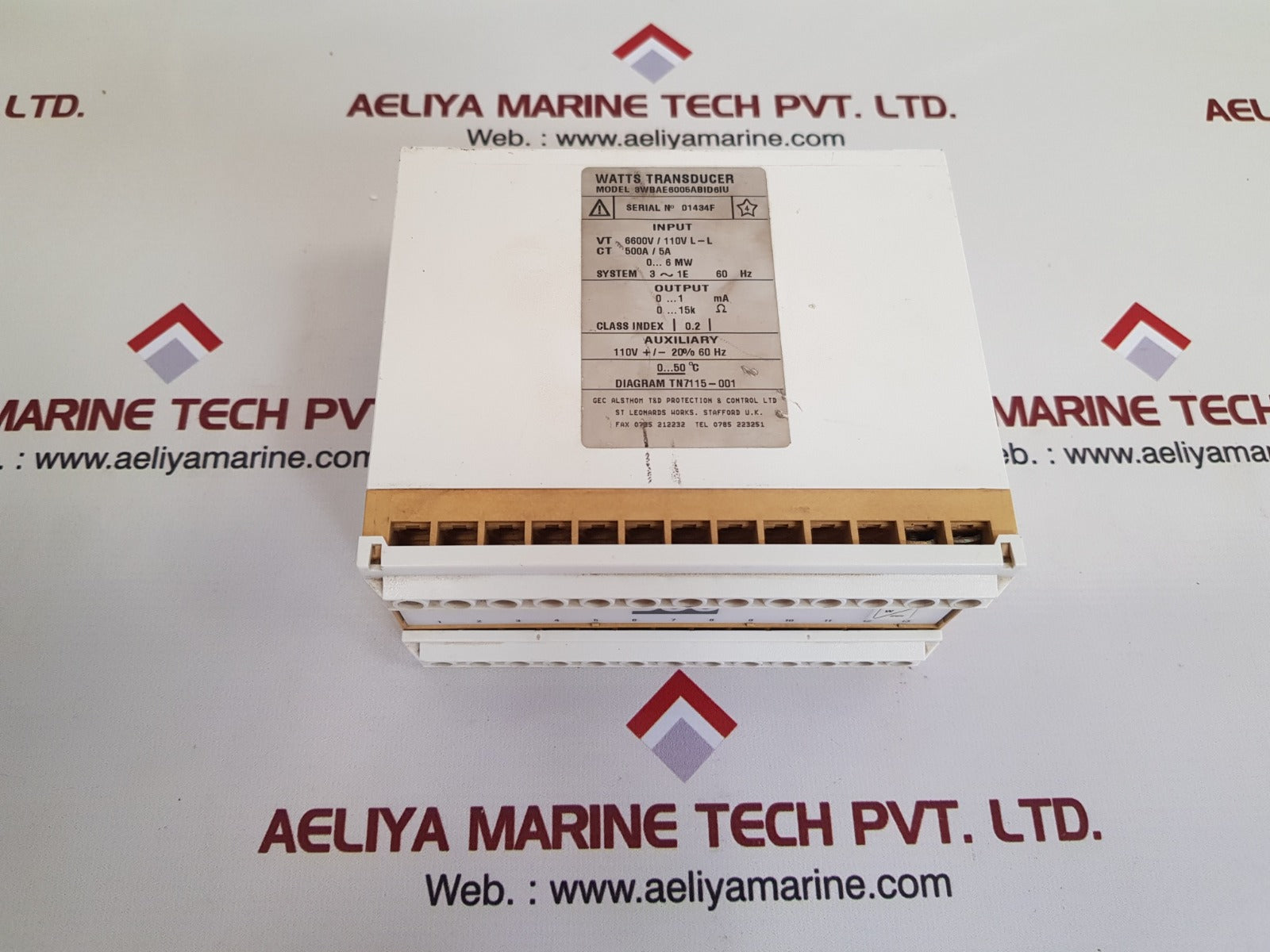 Gec alsthom istat 300 watts transducer 3wbae6005abid6iu