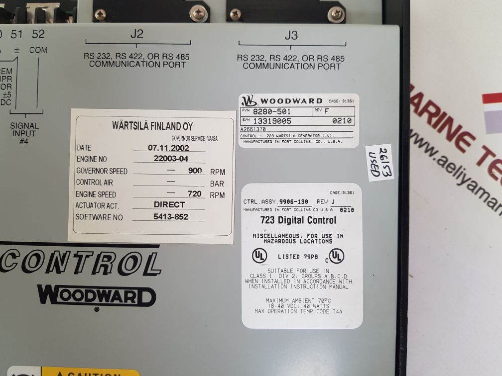 Woodward 8280-501 rev.f 723 digital control 9906-130 rev.j