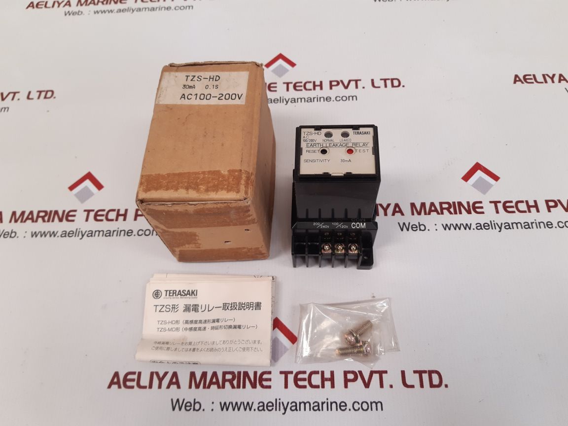 Terasaki tzs-hd earth leakage relay 100/200v 30ma