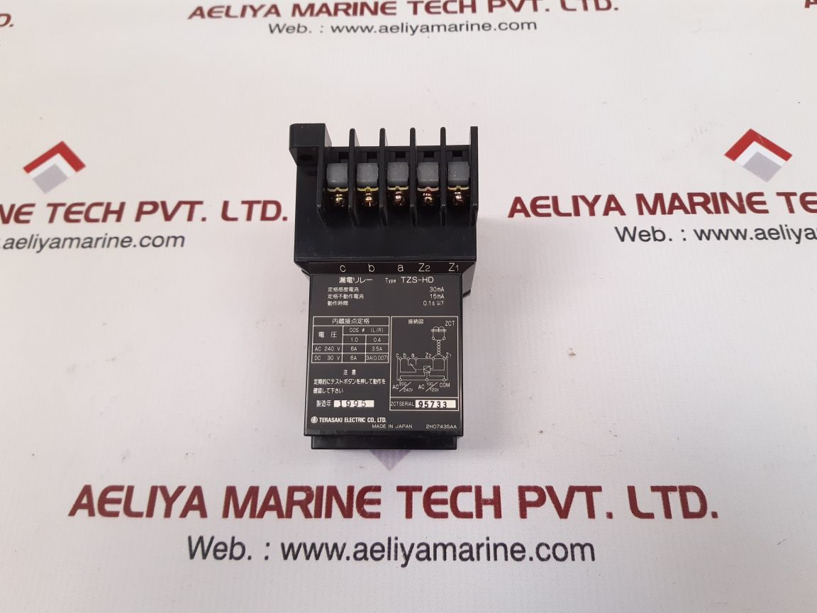 Terasaki tzs-hd earth leakage relay 100/200v 30ma