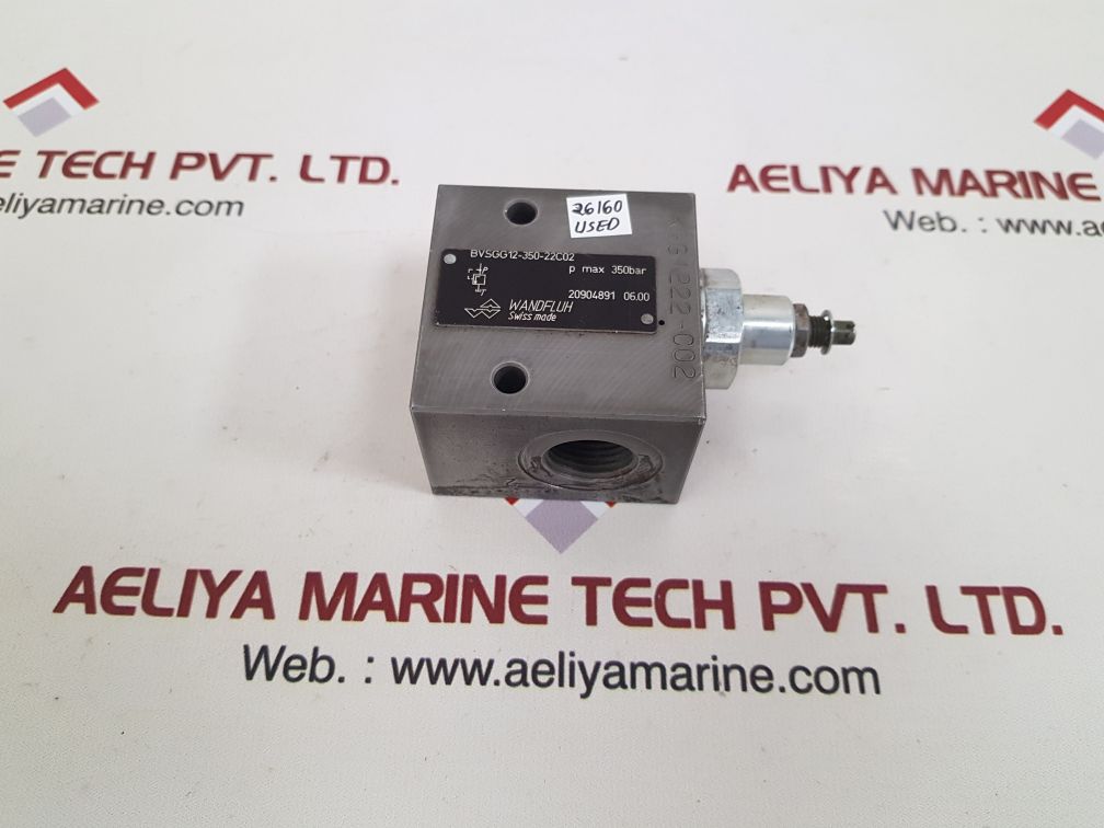 Wandfluh kgg1222-c02 pressure relief valve bvsgg12-350-22c02 