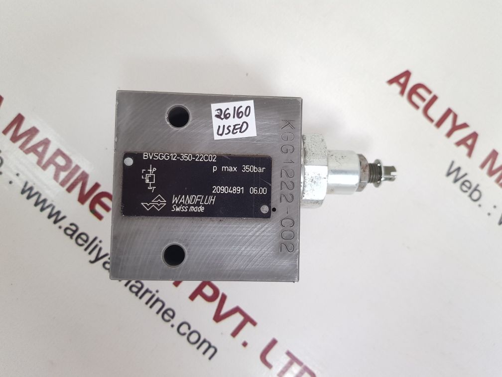 Wandfluh kgg1222-c02 pressure relief valve bvsgg12-350-22c02 