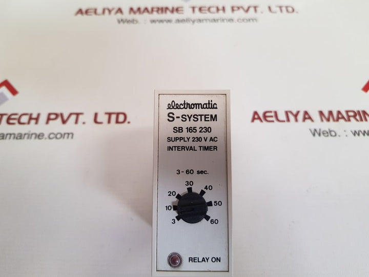 Electromatic sb 165 230 interval timer 3-60 sec