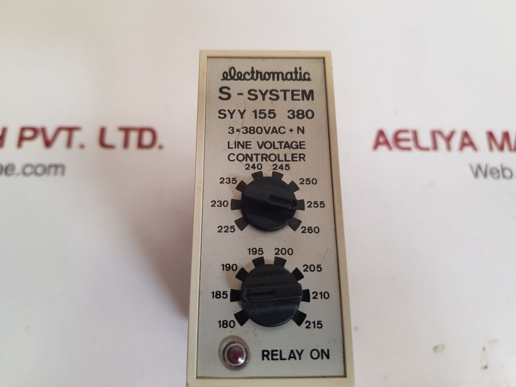 Electromatic s-system syy 155 380 line voltage controller