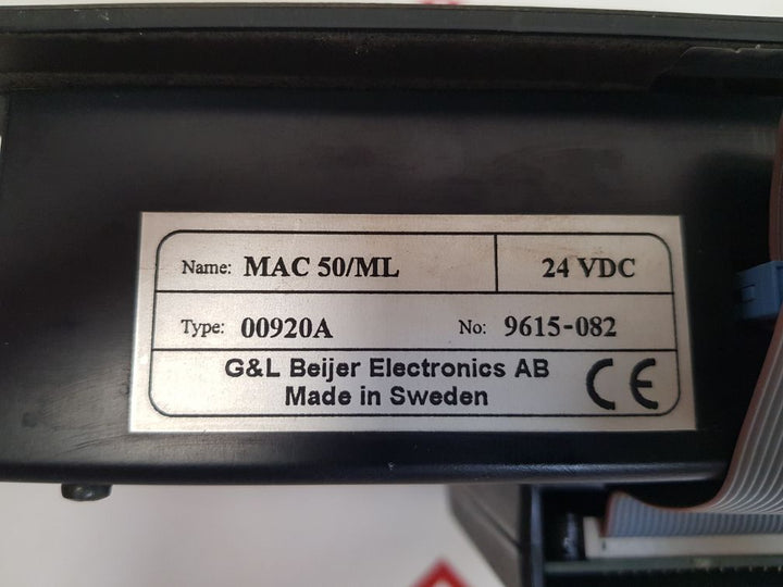 G&l beijer electronics 00920a mac 50/ml operator panel used