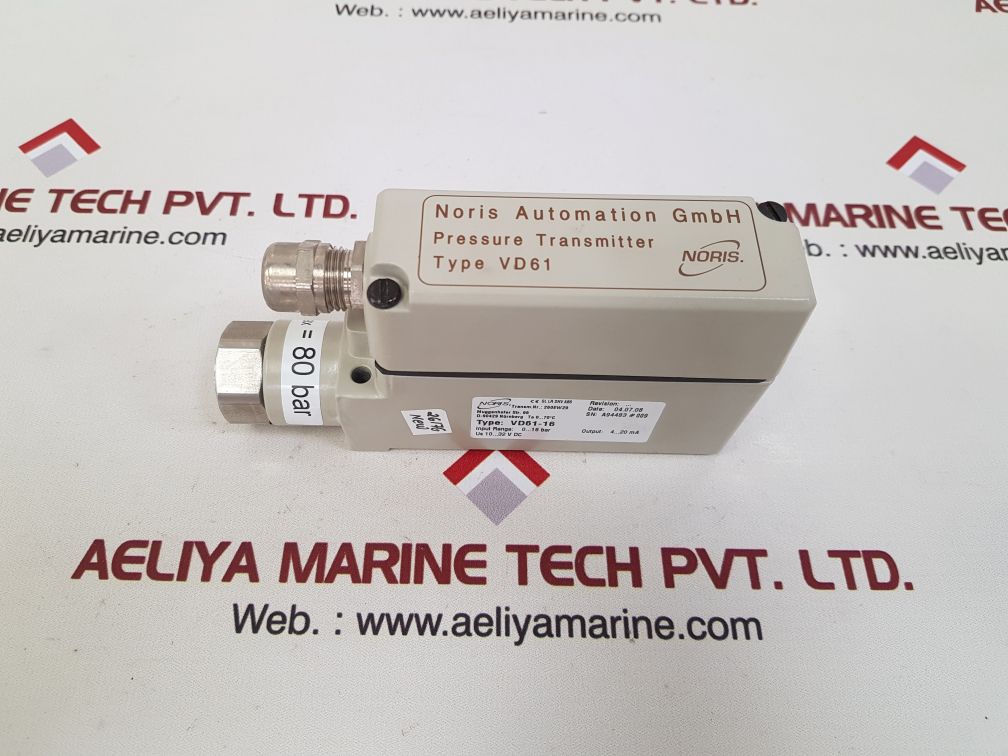 Noris vd61-16 pressure transmitter 0...16 bar
