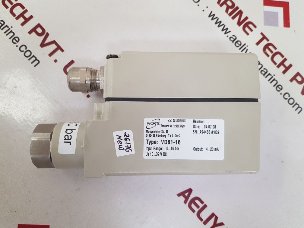 Noris vd61-16 pressure transmitter 0...16 bar
