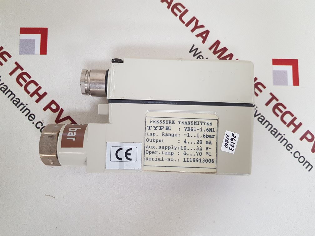 Noris vd61-1, 6m1 pressure transmitter -1..1,6 bar
