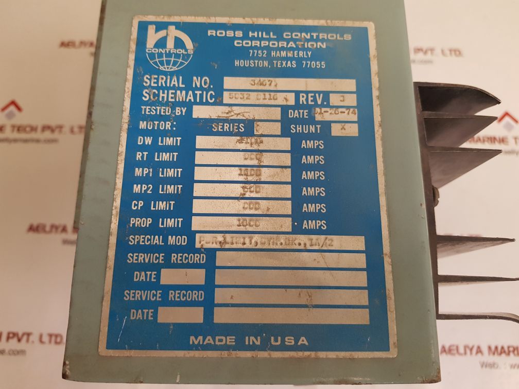 Ross hill controls dc control module 5032 0110