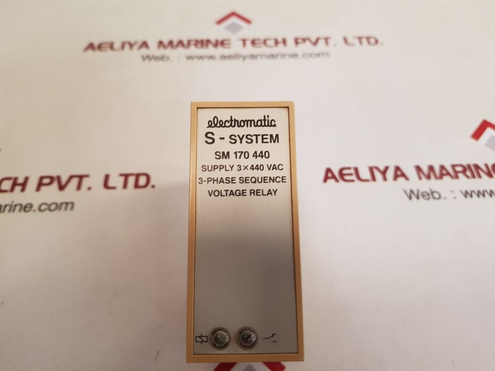 Electromatic sm 170 440 3-phase sequence voltage relay used