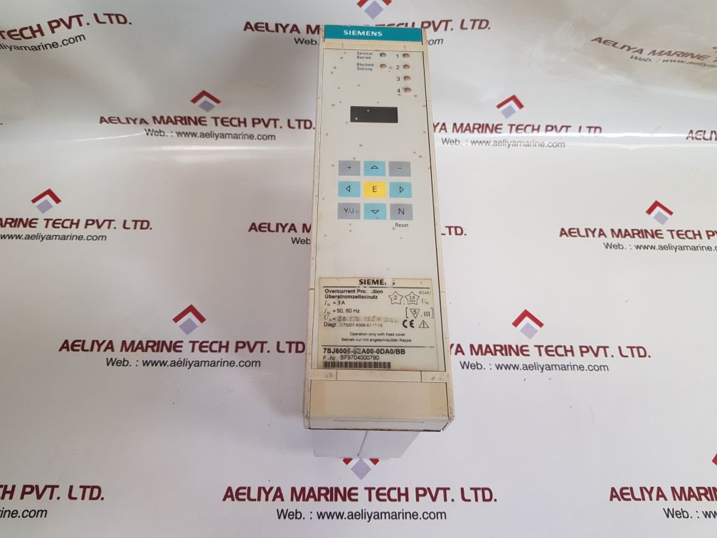 Siemens 7sj6005-4ea00-0da0/bb overcurrent protection relay used