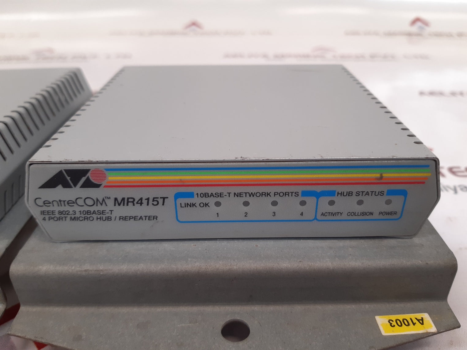 Allied telesyn centrecom mr415t ieee 802.3 10base-t 4 port micro hum/repeater
