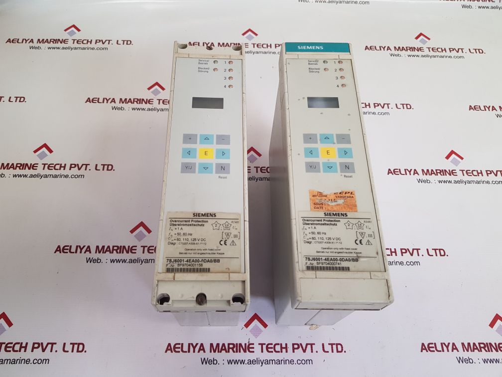 Siemens 7sj6001-4ea00-0da0/bb overcurrent protection relay