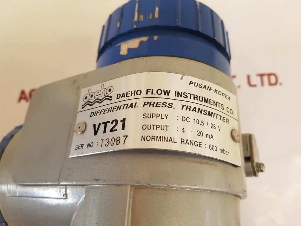 Daeho flow instruments vt21 differential pressure transmitter