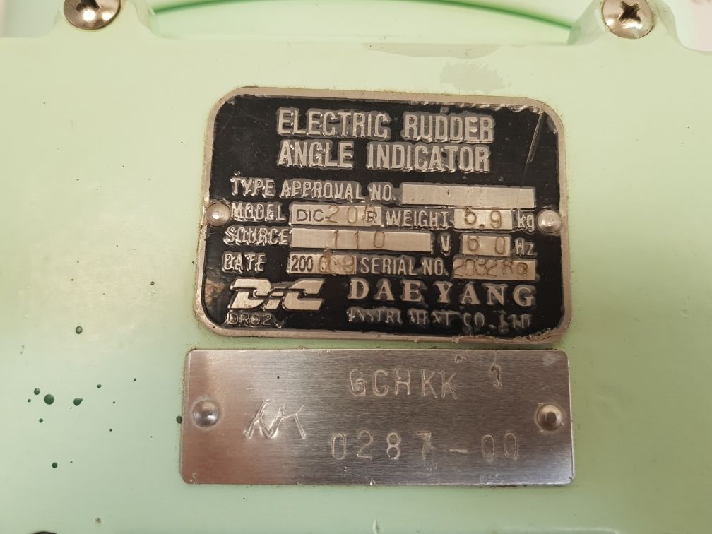 Daeyang dic-200r electric rudder angle indicator vintage