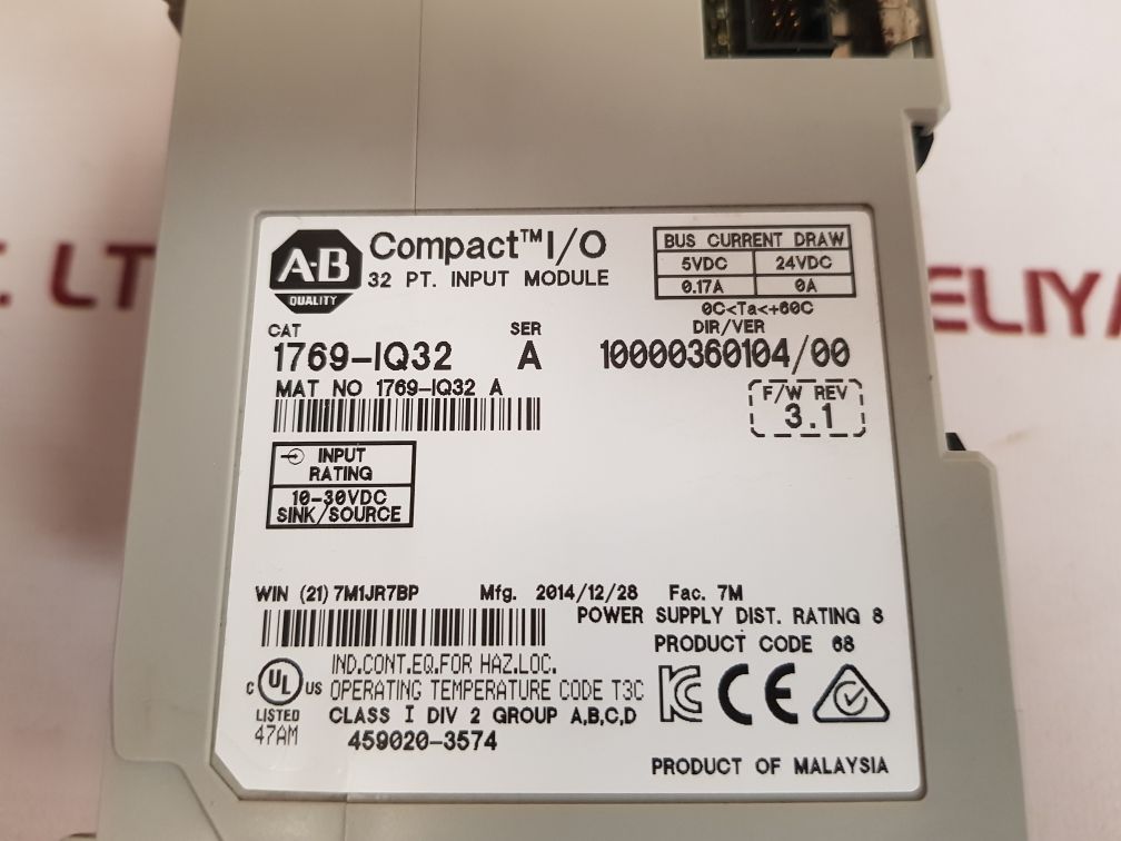 Allen-bradley 1769-iq32 ser: a dc input module