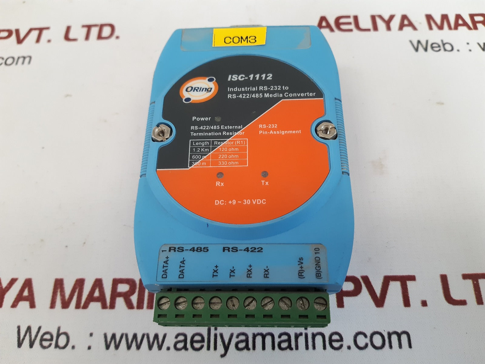 Oring isc-1112 industrial rs-232 to rs-422/485 media converter