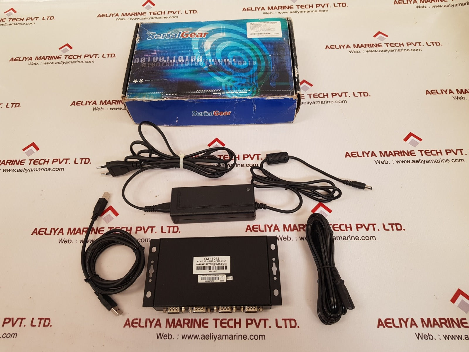 Serialgear cm-41042 4s rs232 to usb adapter w/ isolation and surge protection