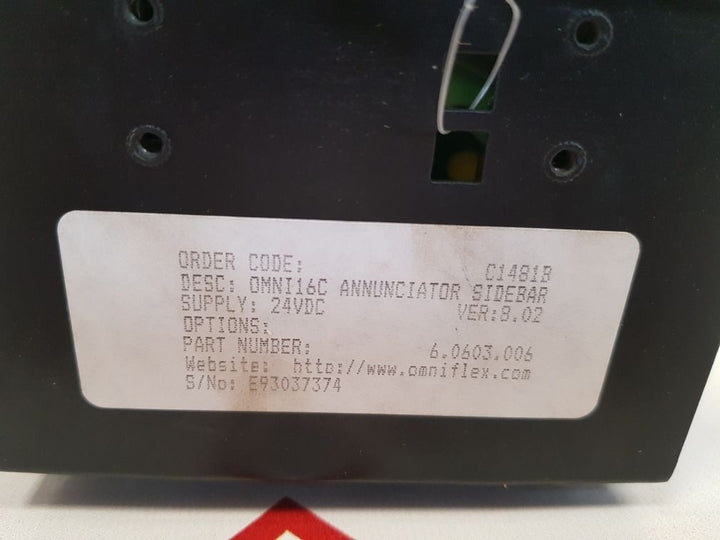 Omniflex 6.0603.006 omni16c annunciator sidebar