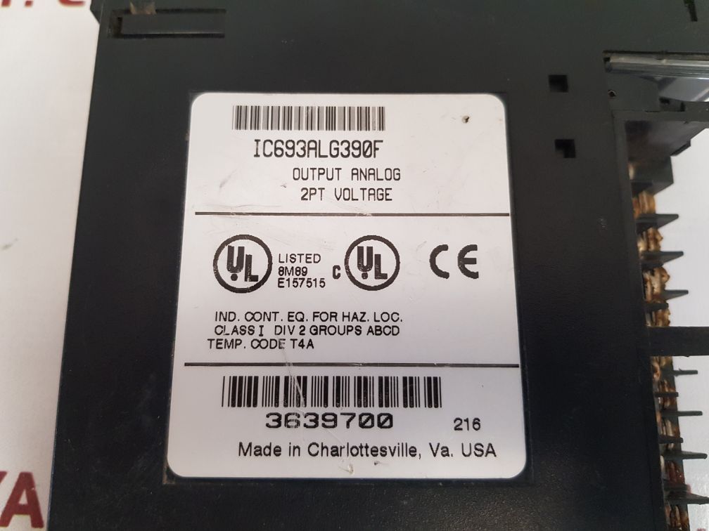 Ge Ic693Alg390F Output Analog Module